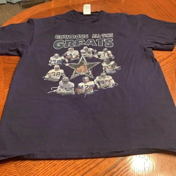Dallas Cowboys Vintage Tee Shirt of All Time Greats Players - Picture 3 of 6